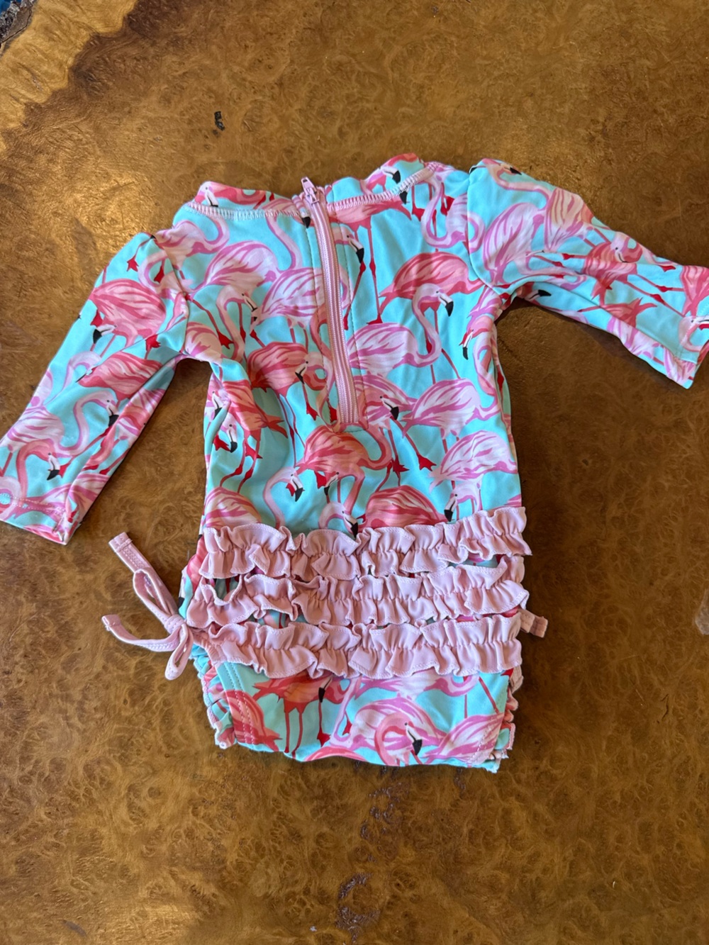 Fab Flamingo Long Sleeve One Piece Rash Guard - Picture 8 of 8